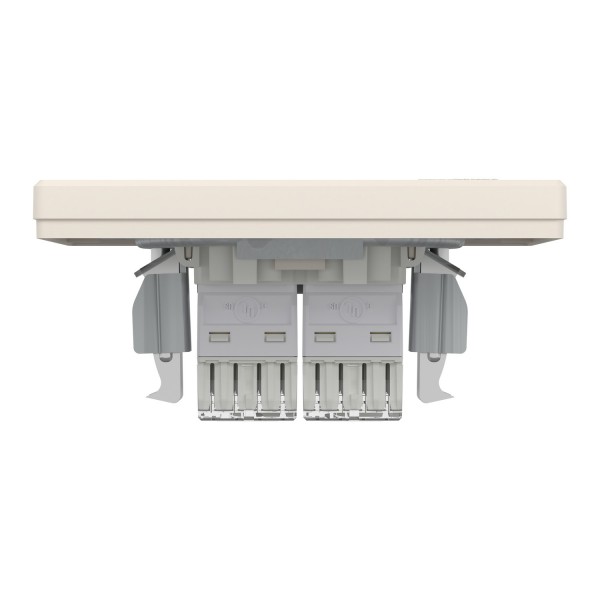 Розетка комп'ютерна RJ45 UTP категорія  5Е подвійна Крем Asfora (EPH4400123)