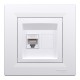 Розетка комп'ютерна RJ45 UTP категорія 6 Біла Asfora (EPH4700121)