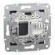 Розетка комп'ютерна RJ45 UTP категорія 6 Asfora Антрацит (EPH4700171)