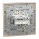 Розетка комп'ютерна RJ45 категорія  5Е І ТЕЛЕФОННА Розетка RJ12 Крем Asfora (EPH4900123)