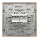 Розетка комп'ютерна RJ45 категорія  5Е І ТЕЛЕФОННА Розетка RJ12 Крем Asfora (EPH4900123)