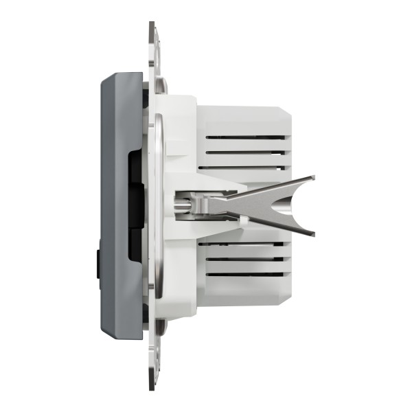 Подвійна USB зарядка 2.4 A Asfora сталь (EPH2700362)