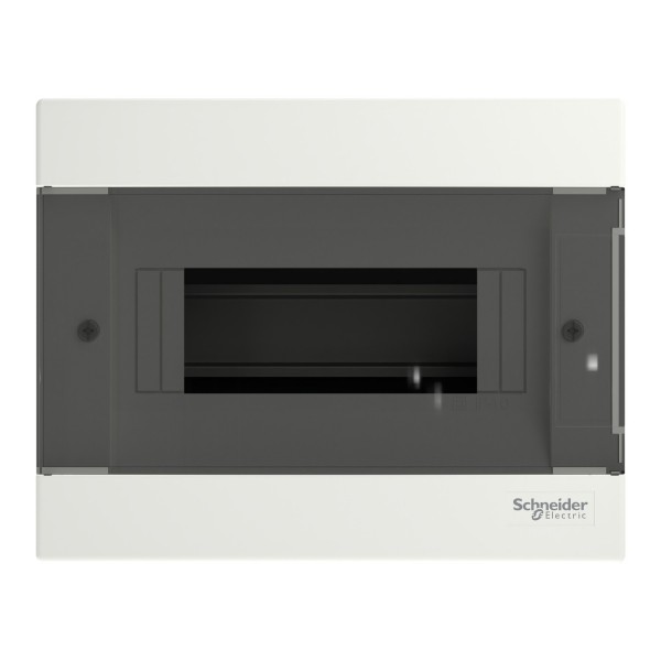 Щит пластиковий Easy9 EU, врізний, 1 ряд 8 модулів, димчасті двері (EZ9EUA108)