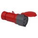 Кабельна розетка PratiKa, пряма, 32 A, 3P + N + E, 380-415 B AC, IP44 (PKF32M435)