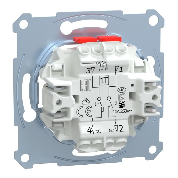 Механізм 2 кнопкового 1 полюсного вимикача з 1 замикаючим і розмикаючим контактом (MTN3153-0000)