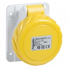 Розетка PratiKa быстрой установки - 16A - 3P + E - 100...130 V AC - panel (PKY16G714)