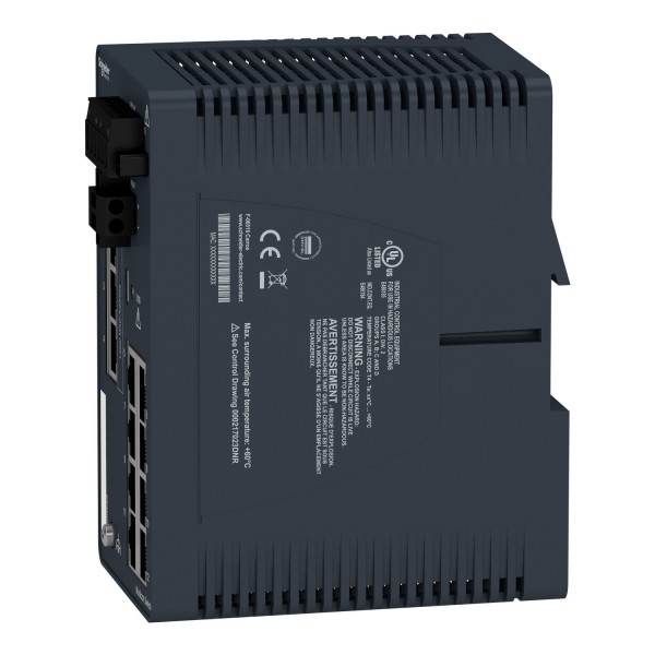 Керований мережевий комутатор Modicon, 8 портів для мідного кабелю, 4 гігабітні порти для мідного кабелю (MCSESM123F23G0)