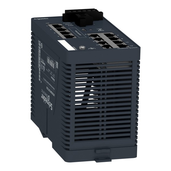 Керований мережевий комутатор Modicon, 8 портів для мідного кабелю, 4 гігабітні порти для мідного кабелю (MCSESM123F23G0)