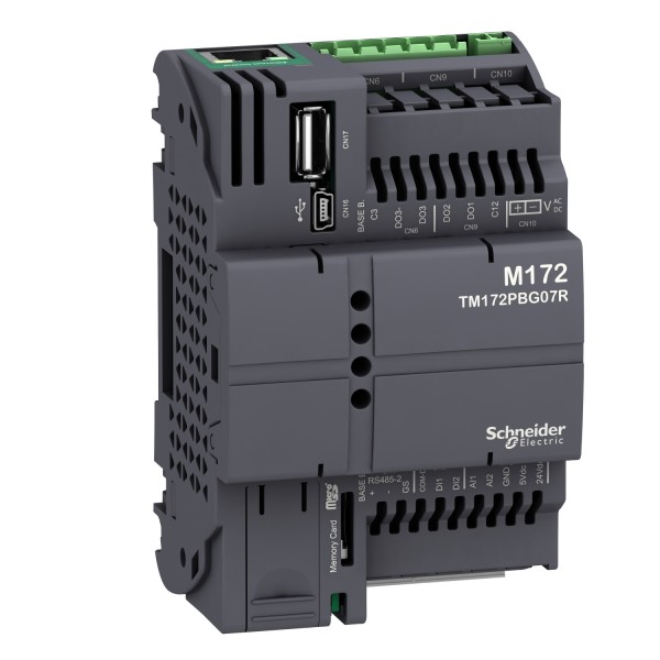 Програмований логічний контролер М172, без дисплея, 7 I/O Eth, 2 RS485 (TM172PBG07R)