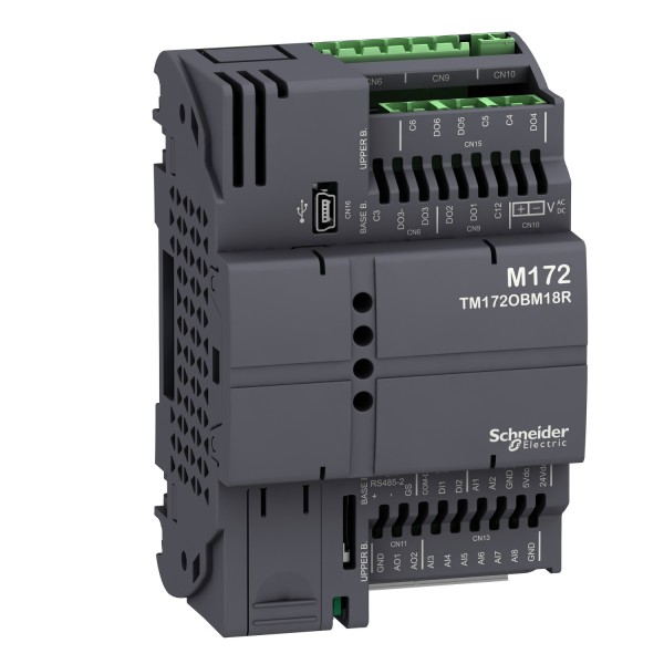 Програмований логічний контролер М172 опт, без дисплея, 18I/O 2xModbus (TM172OBM18R)
