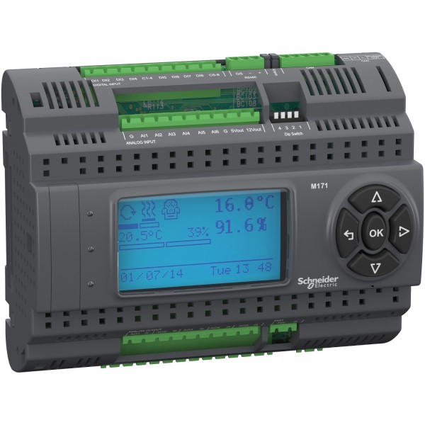 Программируемый логический контроллер М171 с дисплеем 27IO MODBUS = 24В (TM171PDM27R)