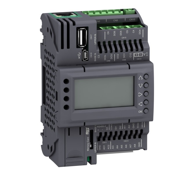 Программируемый логический контроллер М172,ДИСПЛЕЙ, 18I/O,Eth, 2RS485,2SSR (TM172PDG18S)