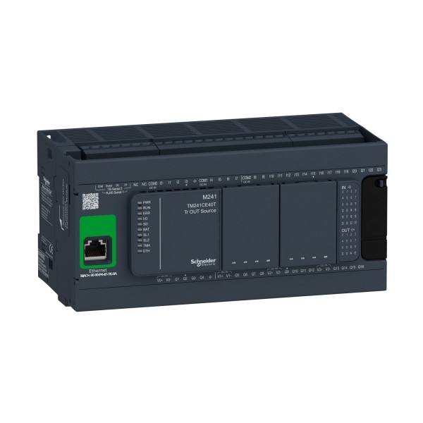 Программируемый логический контроллер M241 40 ВХ/ВЫХ ТРАНЗ 2RS485 1ETH (TM241CE40T)