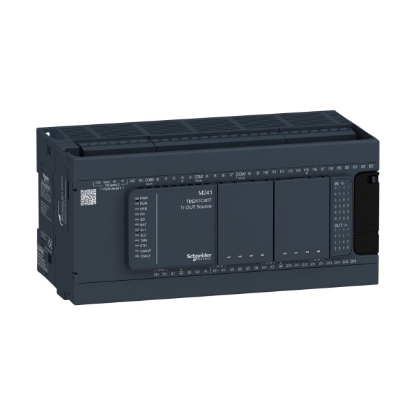 Программируемый логический контроллер M241 40 ВХ/ВЫХ ТРАНЗ 2RS485 (TM241C40T)