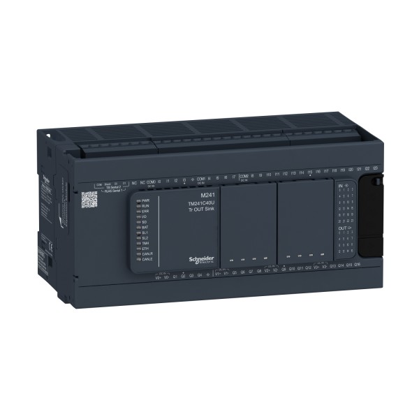 Программируемый логический контроллер M241 40 ВХ/ВЫХ ТРАНЗ 2RS485 (TM241C40U)