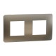 Рамка Unica Studio Metal, 2 пости, 2 x 2 модуля, бронза або беж (NU280451M)