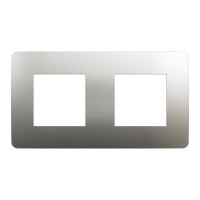 Рамка 2-постовая Матовый хром/белый Unica New Studio Metal (NU280455M)