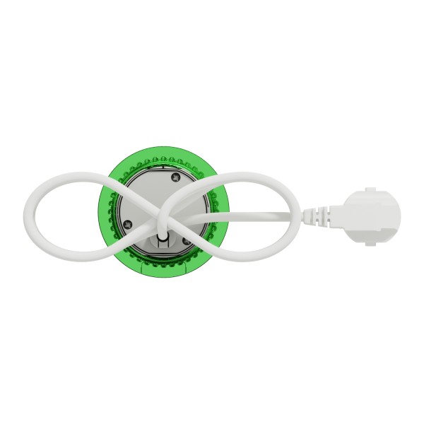 Настольный блок XS, 1 розетка Schuko, 2 метровый кабель, белый (INS44000)