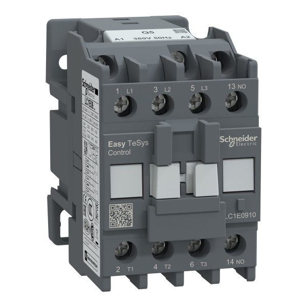 Контактор 3Р Е 1NO 9А АС3 ~380В 50 ГЦ (LC1E0910Q5)