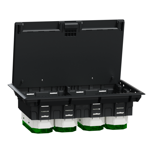 Напольный лючок, пластиковый, размер XL, 12 модулей, Unica System+ (INS52126)