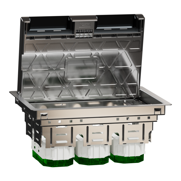 Напольный лючок, металлический, размер L, 6 модулей, Unica System+ (INS52123)