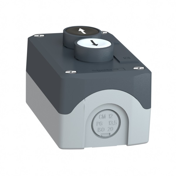 Постовая контрольная коробка с 2 кнопками (XALD222E)