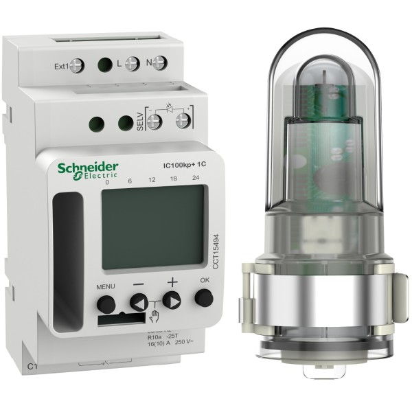 Acti9 IC100kp, 1C SMART, программируемый сумеречный выключатель 1 – 99000 люкс (CCT15494)