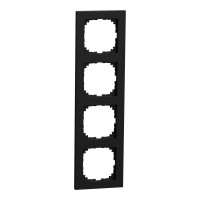 Рамка 4 постовая System M черная матовая (MEG4040-3603)