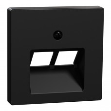 Накладка RJ45 2х System M черная матовая (MEG4522-0403)