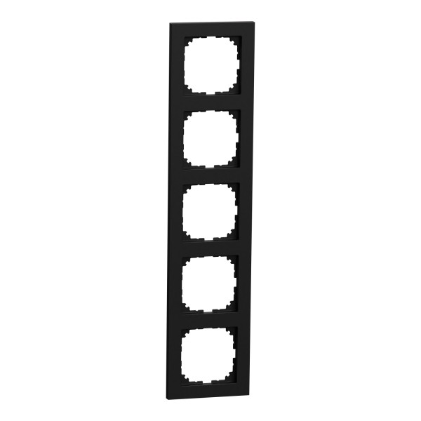 Рамка 5 постовая System M черная матовая (MEG4050-3603)