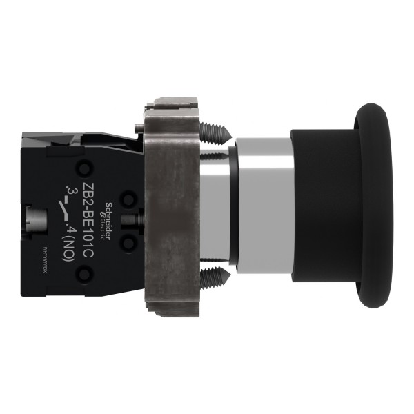 Кнопка, Easy Harmony XB2, металл, черная, 1NO (XB2BC21C)