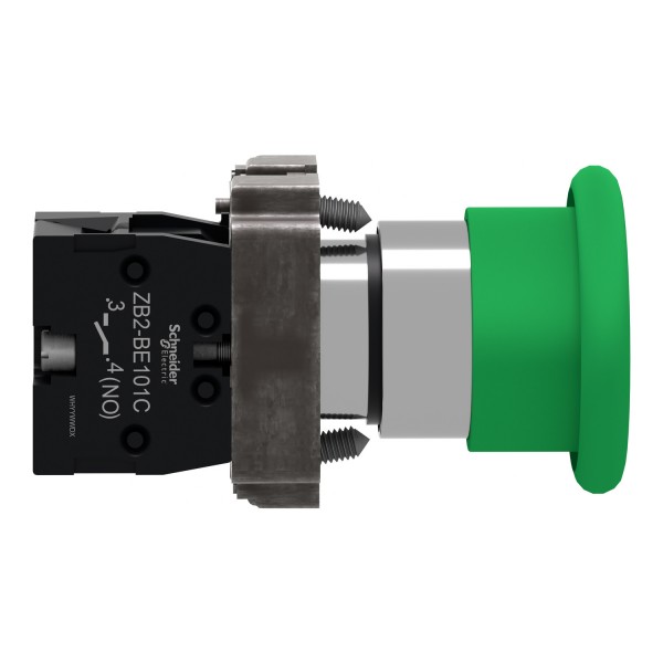 Кнопка Easy Harmony XB2, металл, зеленая, 1NO (XB2BC31C)