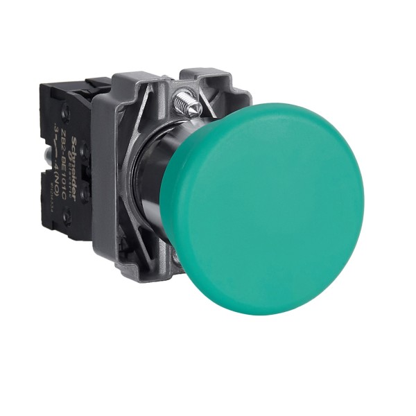 Кнопка Easy Harmony XB2, металл, зеленая, 1NO (XB2BC31C)