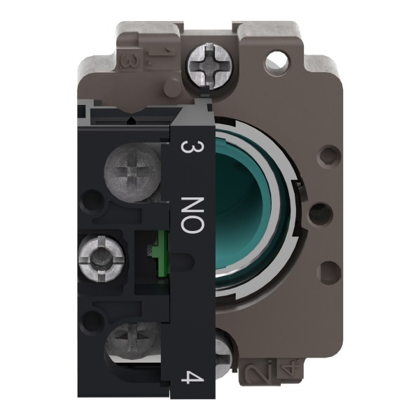 Кнопка, Easy Harmony XB2, металлическая, зеленая, пружинный возврат, 1NO (XB2BA31C)