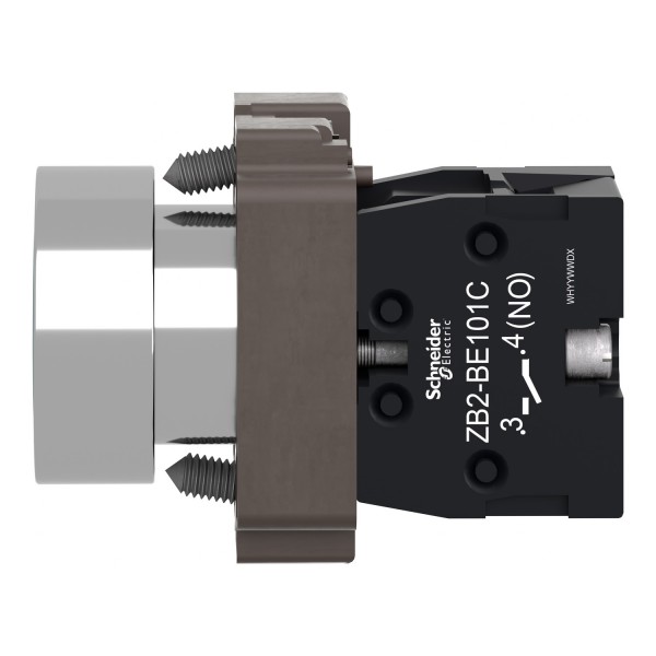 Кнопка, Easy Harmony XB2, металлическая, зеленая, пружинный возврат, 1NO (XB2BA31C)