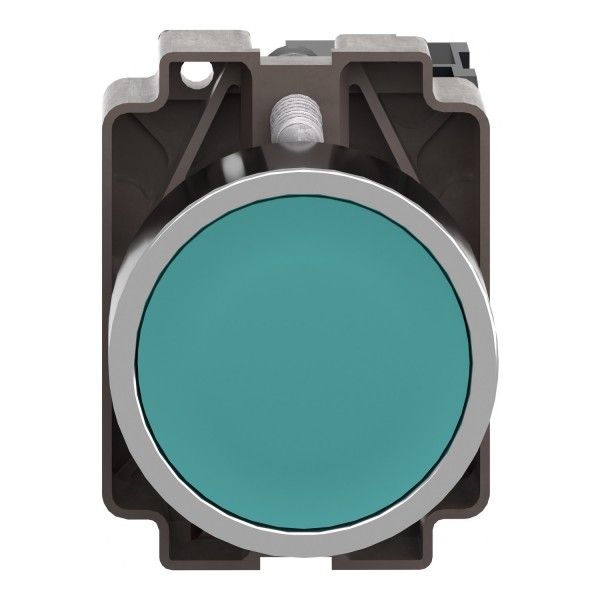 Кнопка, Easy Harmony XB2, металлическая, зеленая, пружинный возврат, 1NO (XB2BA31C)