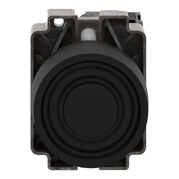 Кнопка, Easy Harmony XB2, металлическая, черная, пружинный возврат, 1NO (XB2BP21C)