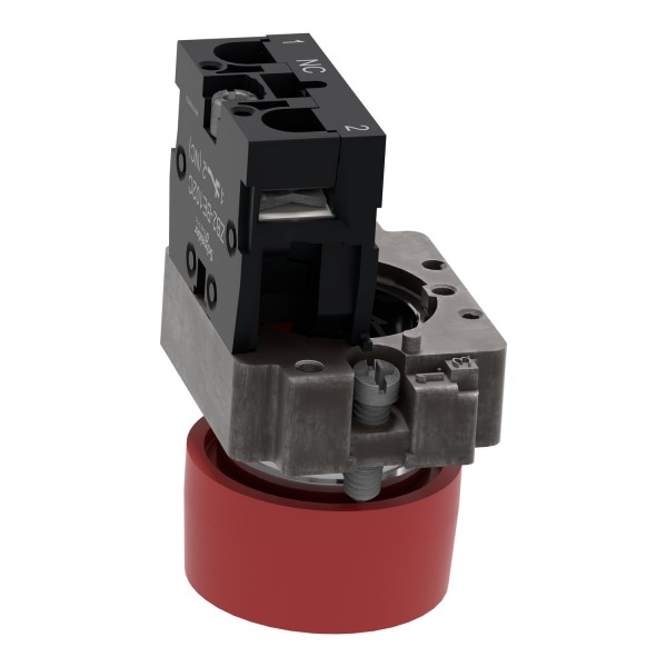 Кнопка, Easy Harmony XB2, металлическая, красная, пружинный возврат, 1NC (XB2BP42C)