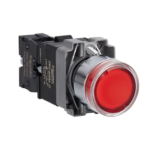 Кнопка с подсветкой, Easy Harmony XB2, пружинный возврат, 1NO (XB2BW34M1C)