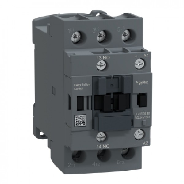 Контактор EASYTESYS 3P/400В 38A НВUк=24В (LC1E3810BD)