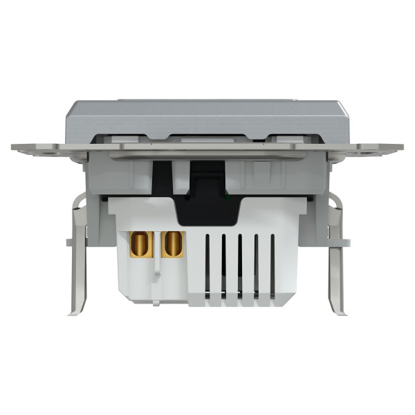 Подвійний зарядний пристрій USB, Asfora, тип A+C, 21 Вт, механізм з супортом, сталь (EPH2700562)