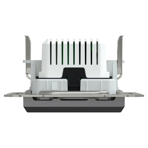 Двойное зарядное устройство для USB, Asfora, тип A+C, 21 Вт, механизм с суппортом, антрацит (EPH2700571)