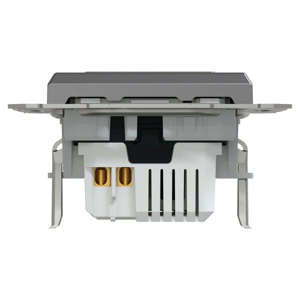 Двойное зарядное устройство для USB, Asfora, тип A+C, 21 Вт, механизм с суппортом, антрацит (EPH2700571)