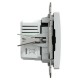 USB розетка, Sedna Design & Elements, тип A+C, 3 A, 21 Вт, білий (SDD111405)