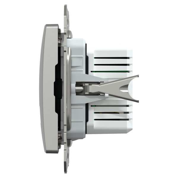 USB розетка, Sedna Design & Elements, тип A+C, 3A, 21 Вт, алюминий (SDD113405)