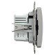 USB розетка, Sedna Design & Elements, тип A+C, 3A, 21 Вт, алюминий (SDD113405)
