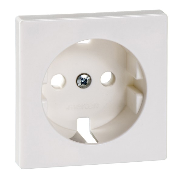 Накладка для розетки с заземлением SysM полярно-белая стойкая к царапинам (235199)