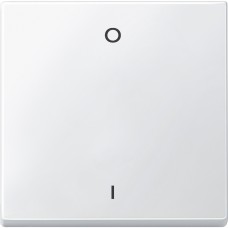 Накладка 1-клавишного выключателя с сим 0/1 SysM полярно-белый стойка к царапинам (434219)