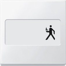 Накладка 1-клавишного выключателя с полем для надписи SysM полярно-белая стойка к царапинам (434319)