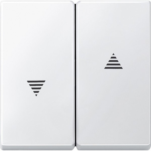 Накладка выключателя жалюзи SysM полярно-белая стойкая к царапинам (434419)